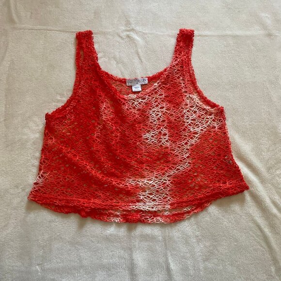 Cotton On Orange Swim Crop Top Cover Up - Picture 1 of 3